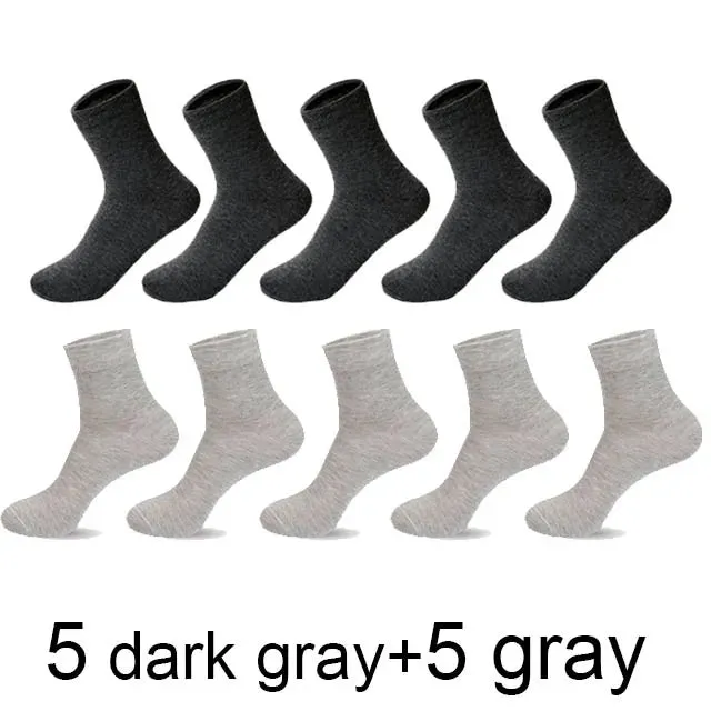 10 Pairs/Lot High Quality Men&#39;S Cotton Socks Black Business Socks Breathable 2021 New Autumn Win