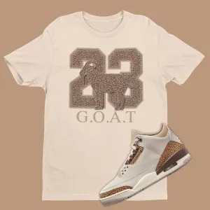 23 GOAT Shirt Matching Air Jordan 3 Palomino