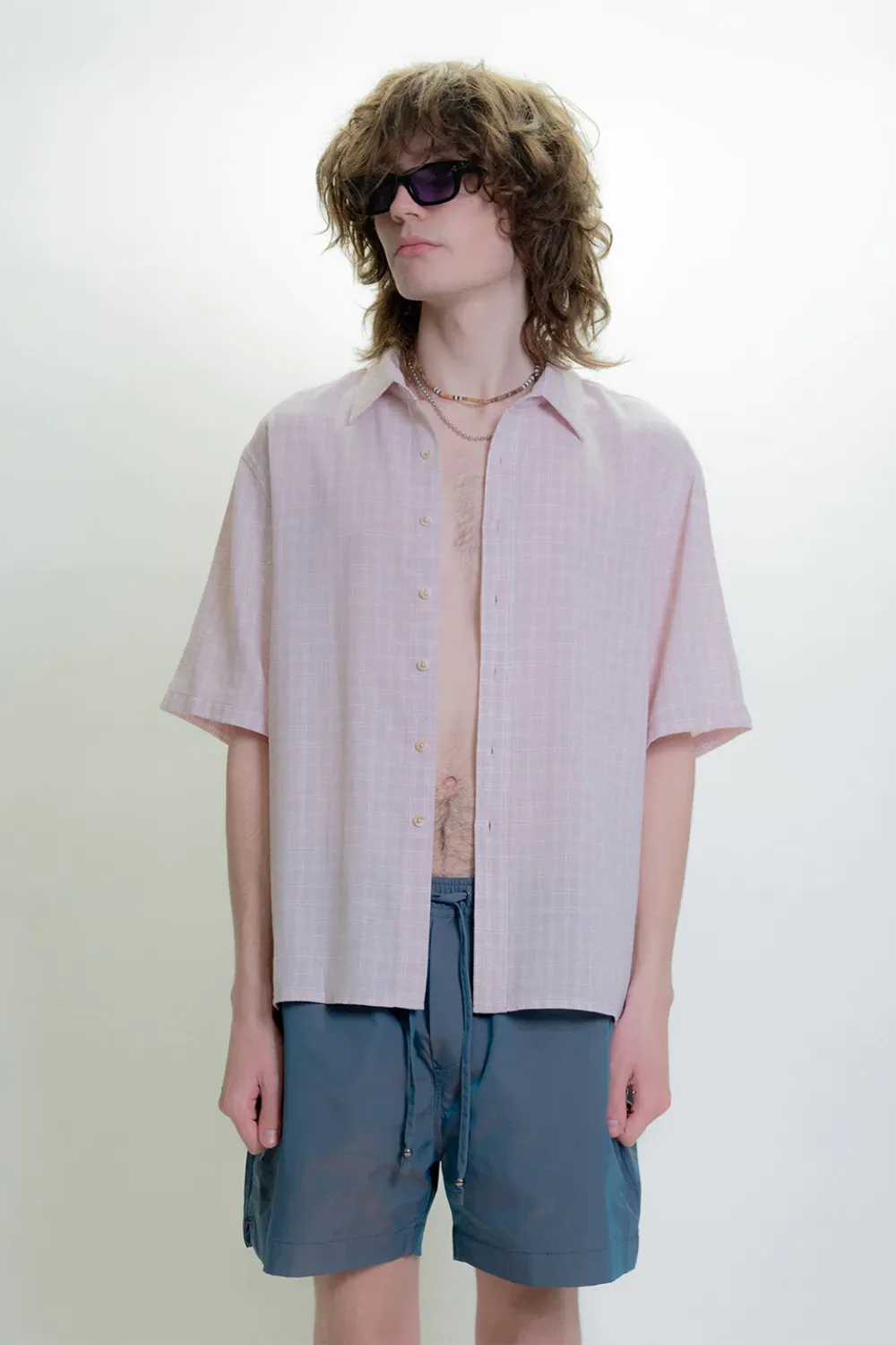 All Day Shirt | Pink Grid