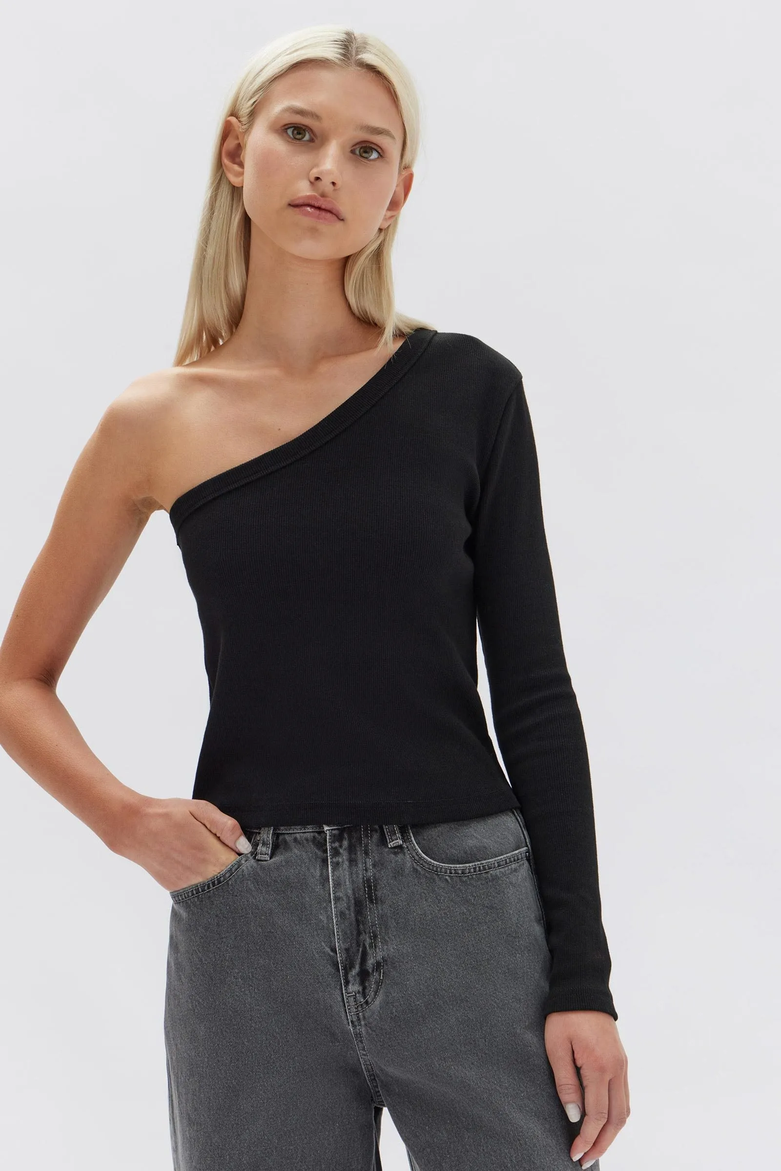 Asymmetric Jersey Top