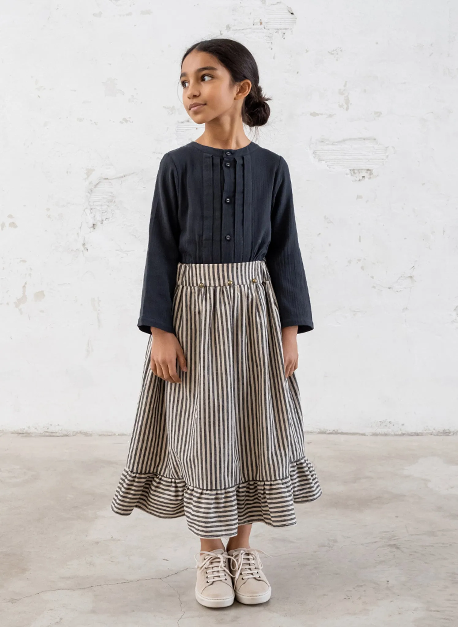 Belle Chiara Striped Ruffle Skirts