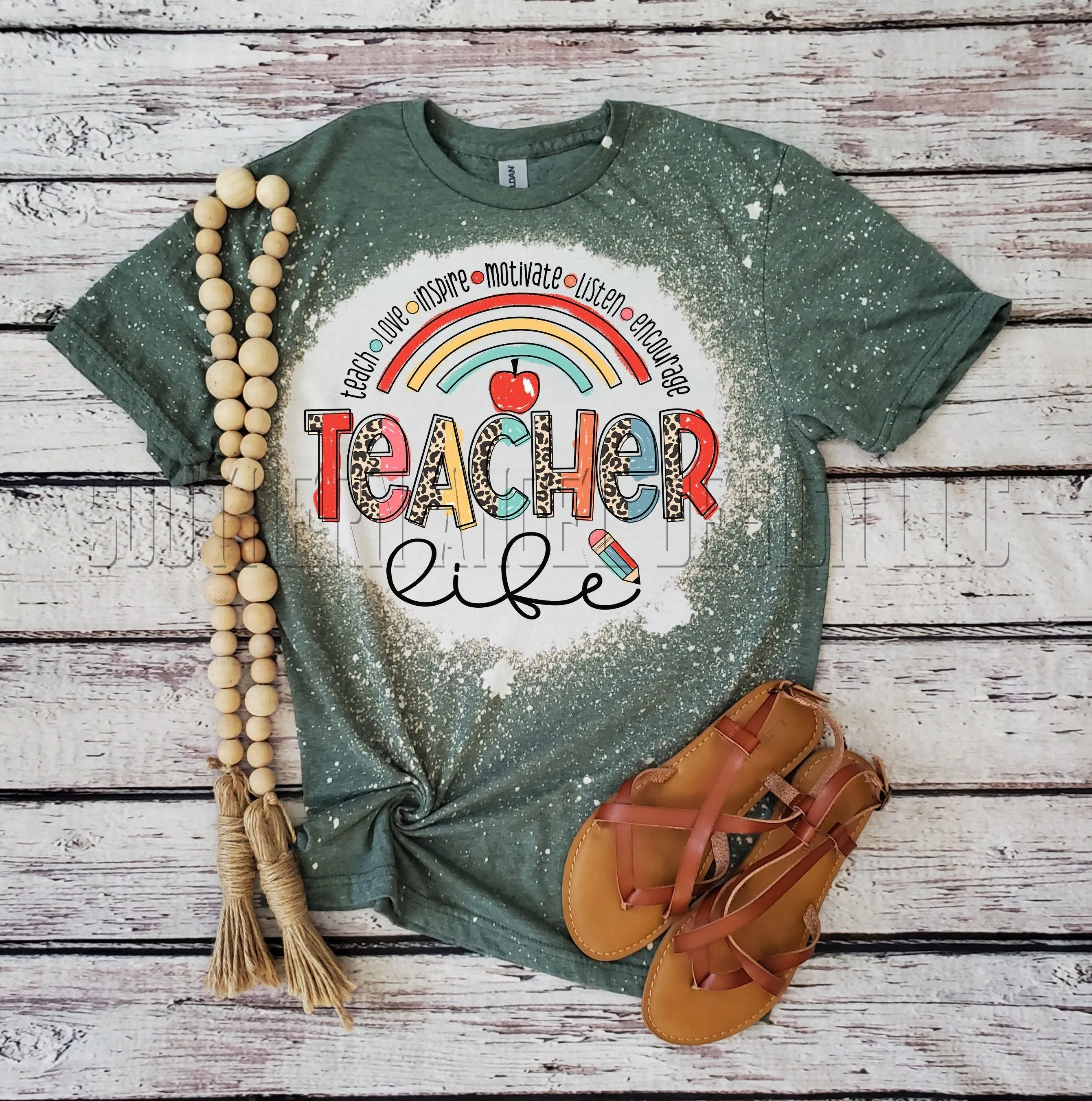 Bleached Teacher Life t-shirt