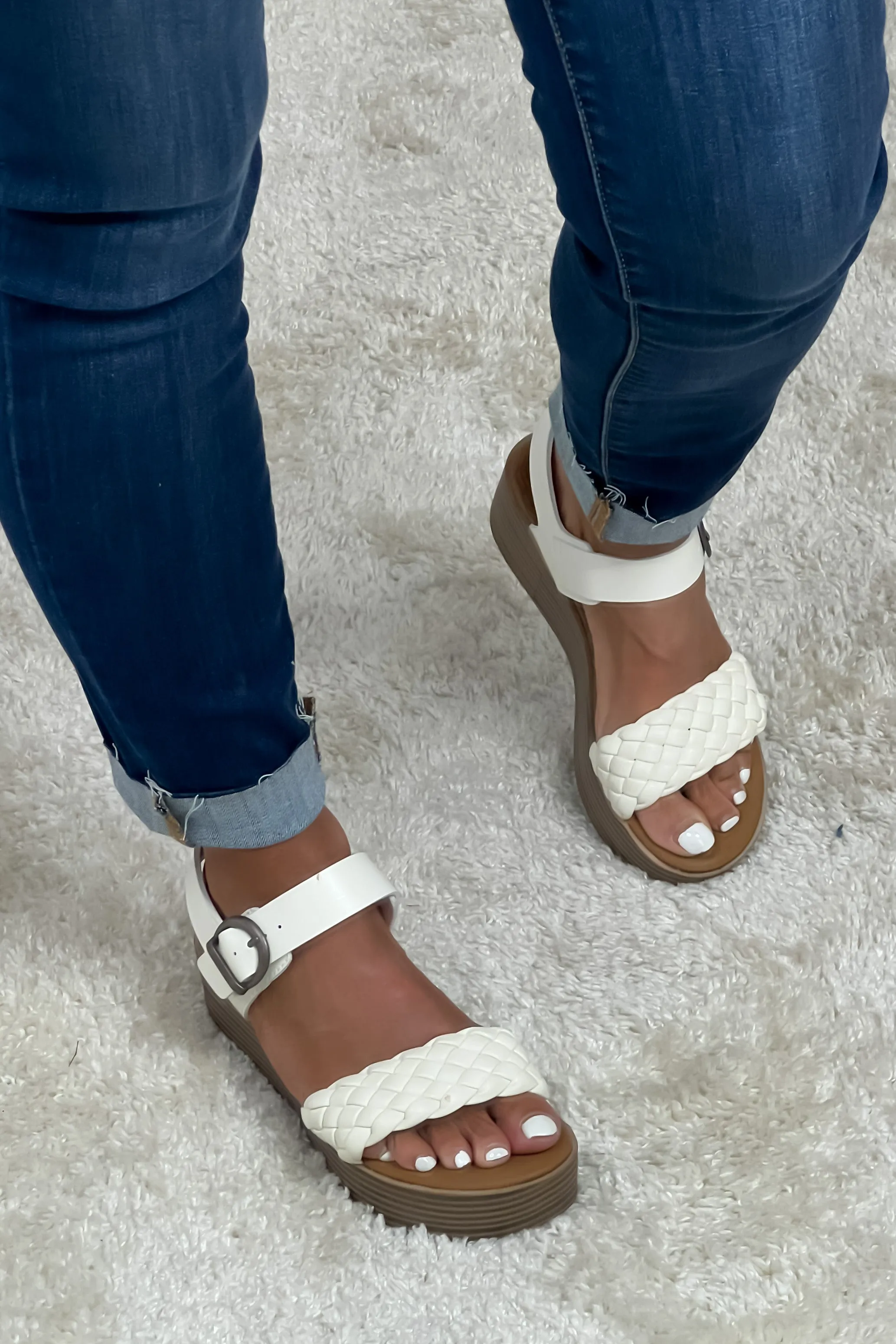 Blowfish Layni Platform Sandal : Cloud/Coconut