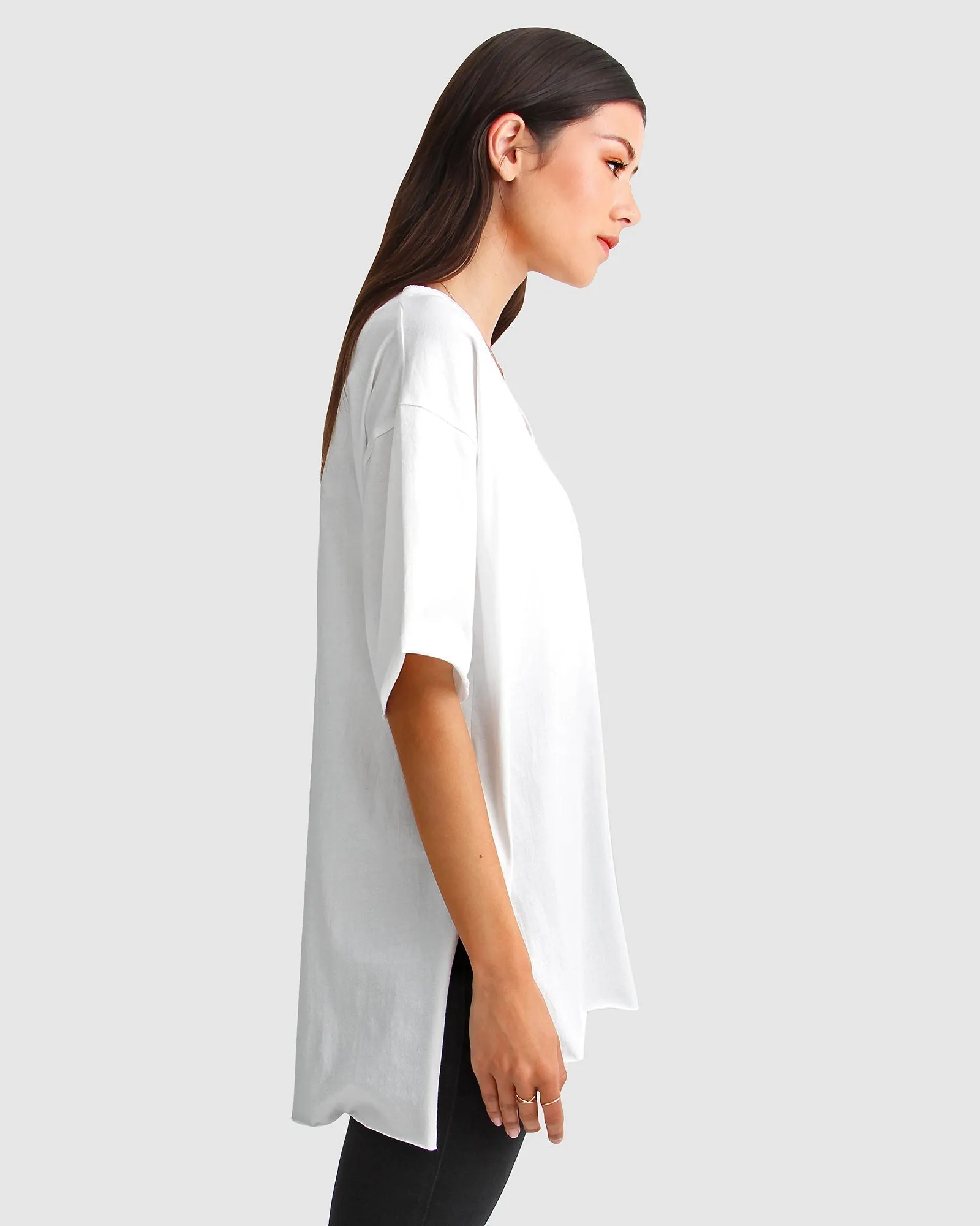 Brave Soul Oversized T-Shirt - White