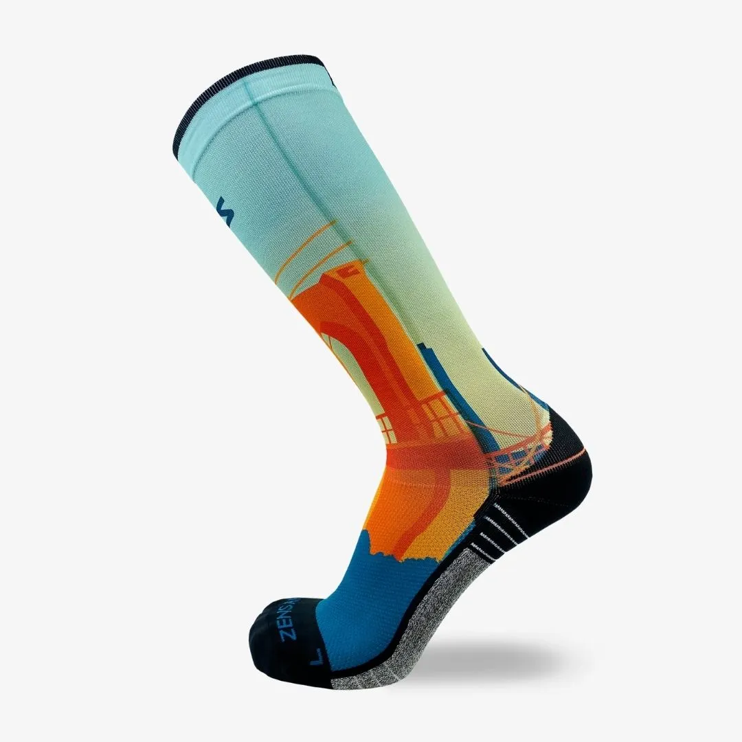 Brooklyn Postcard Compression Socks (Knee-High)