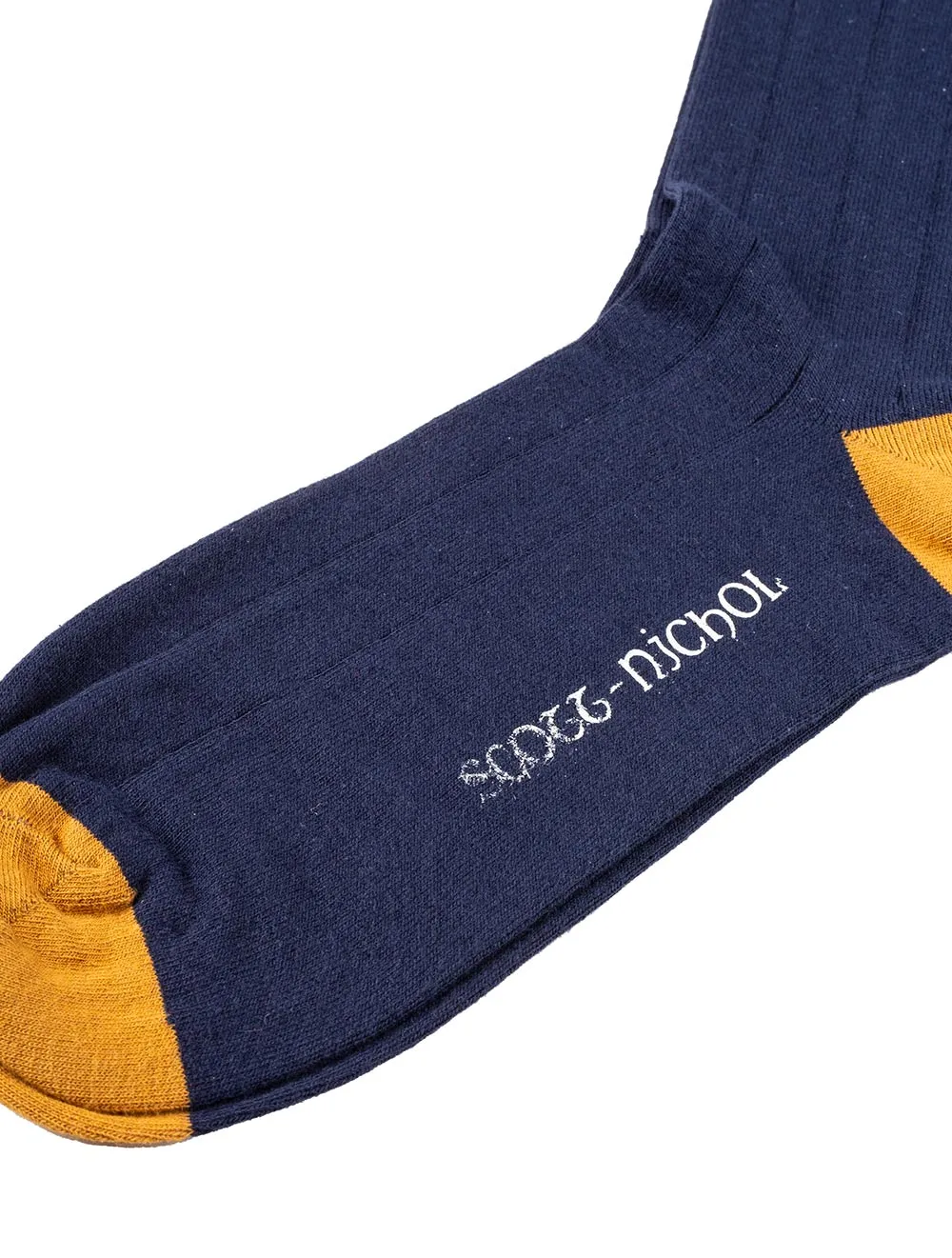 Burford Rib Contrast Sock Navy