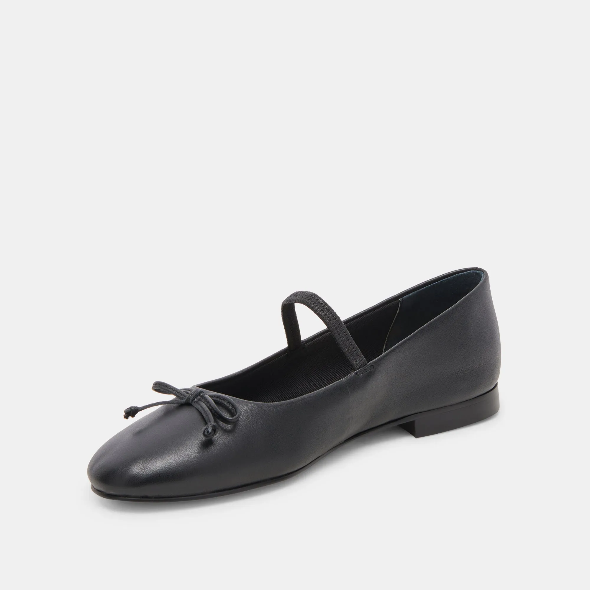 CARIN BALLET FLATS BLACK LEATHER