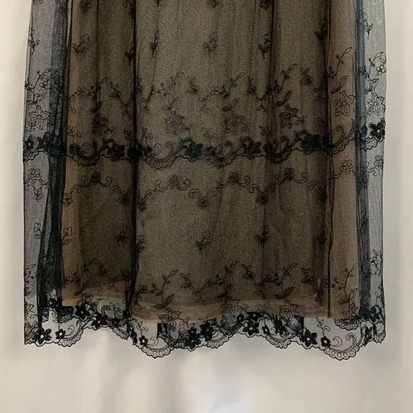 Chetta BNWT Long Black Lace Maxi Skirt