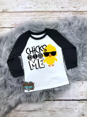 Chicks Dig Me shirt, Boy's Easter shirt, Girl’s Easter shirt, Kids Easter shirt, Toddler Easter shirt, Baby Easter