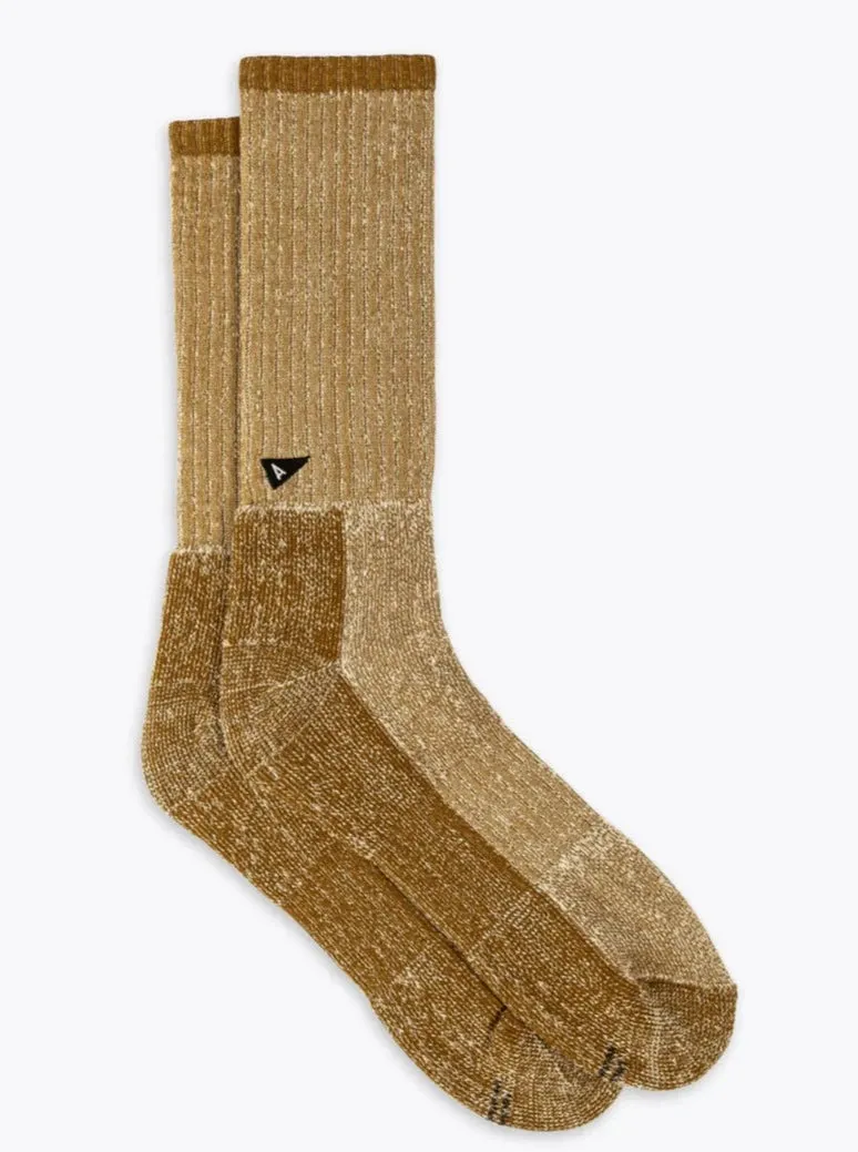 Crew Sock Terry Marl - Caramel