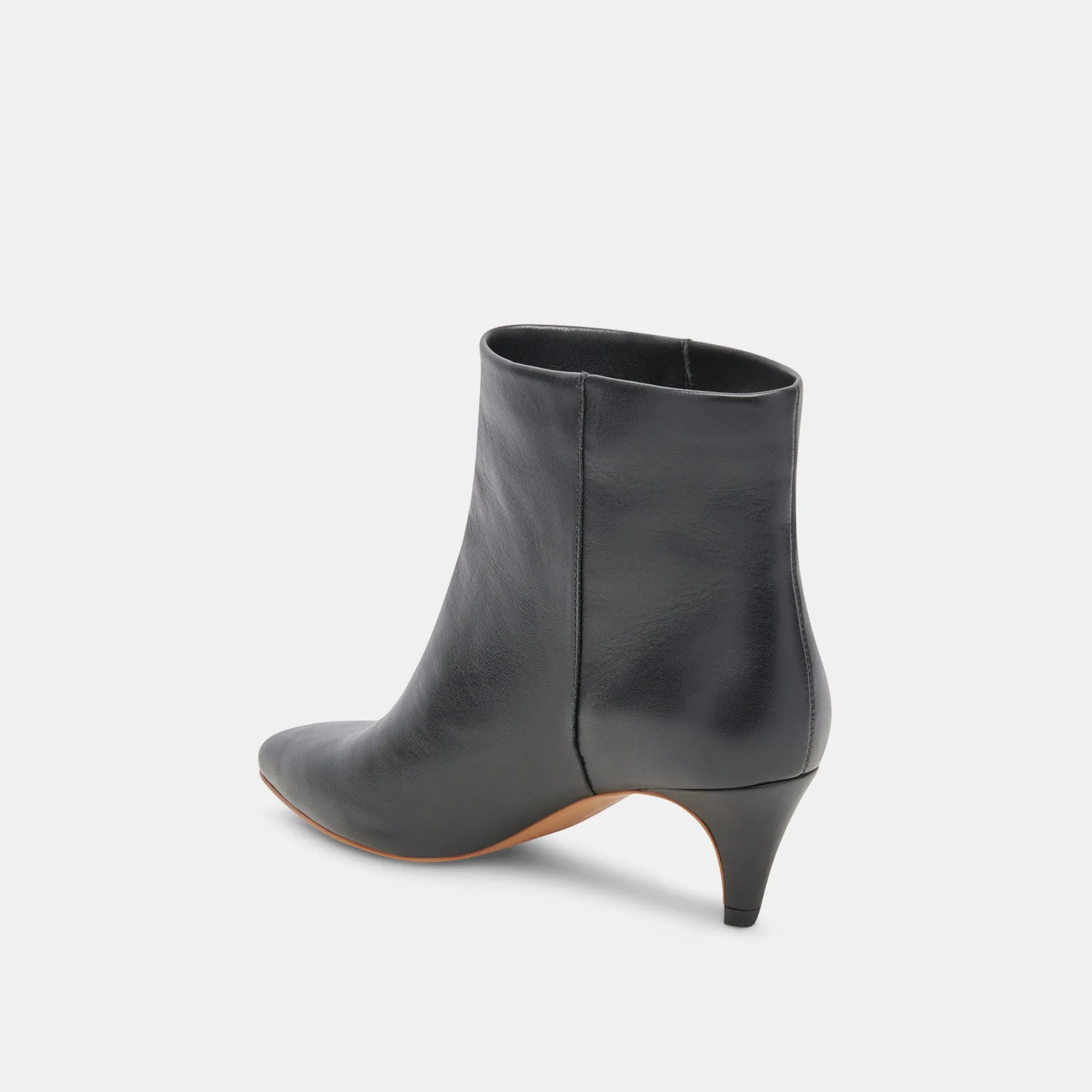 DEE WIDE BOOTIES JET BLACK LEATHER