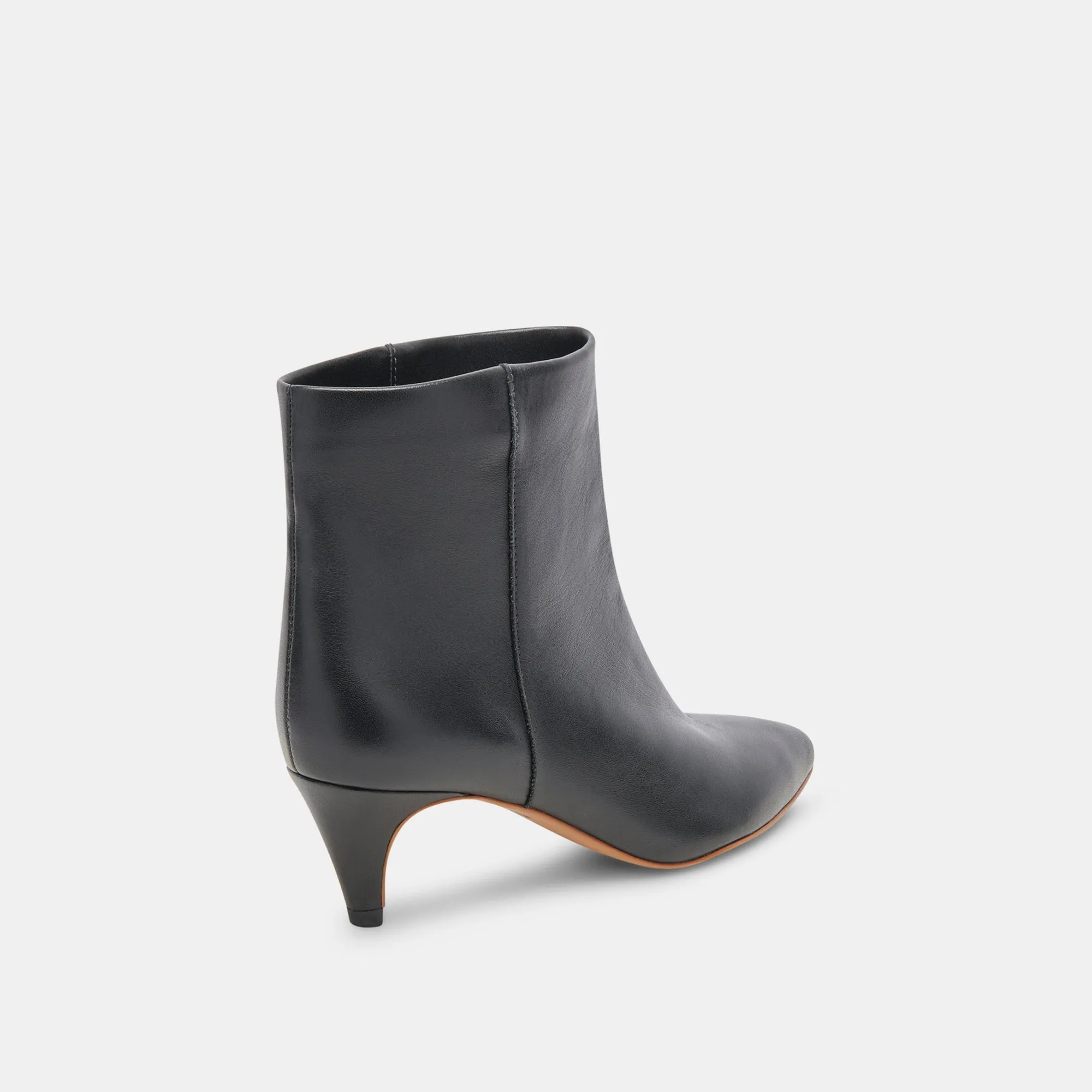 DEE WIDE BOOTIES JET BLACK LEATHER