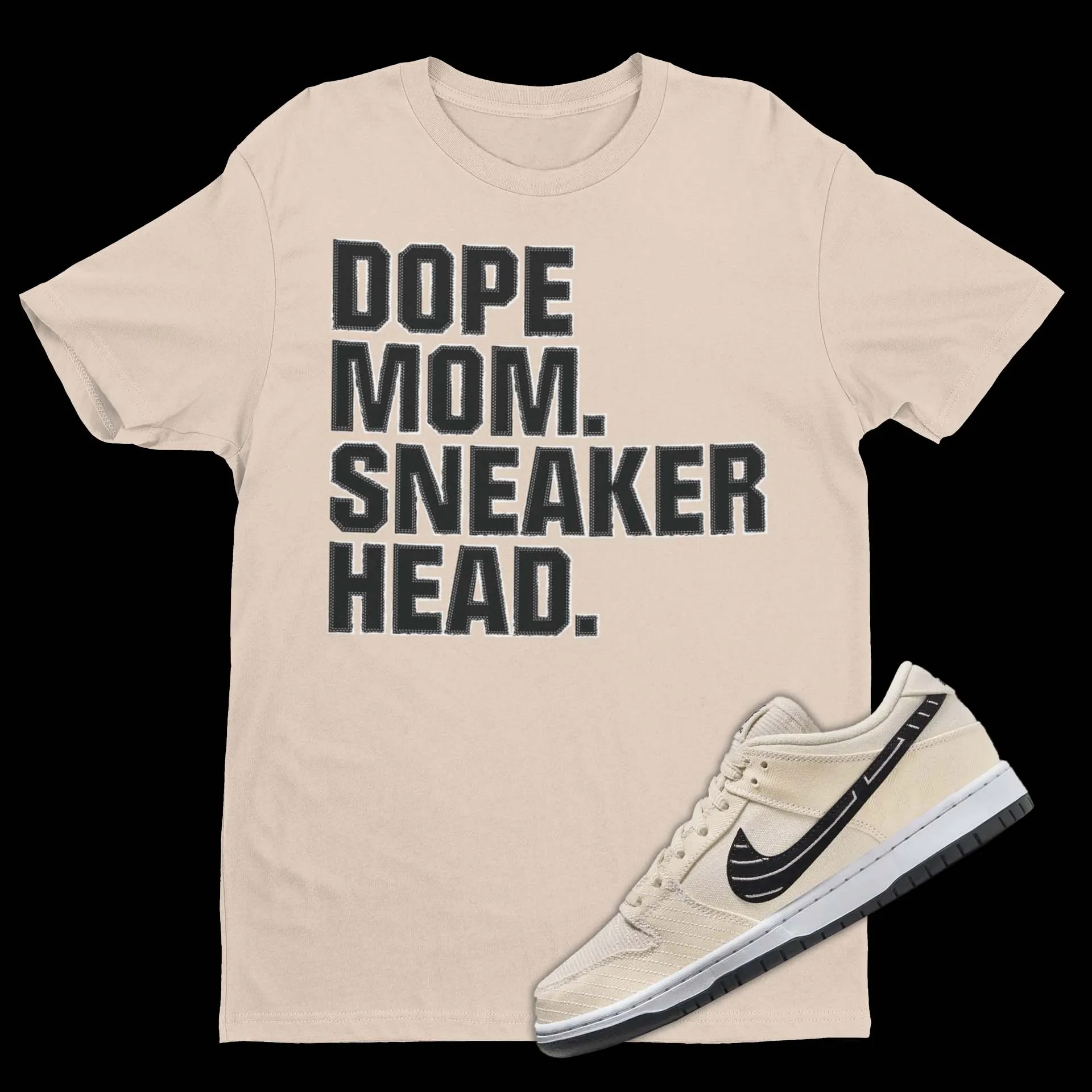 Dope Mom Sneakerhead T-Shirt Matching Albino & Preto Dunk Low