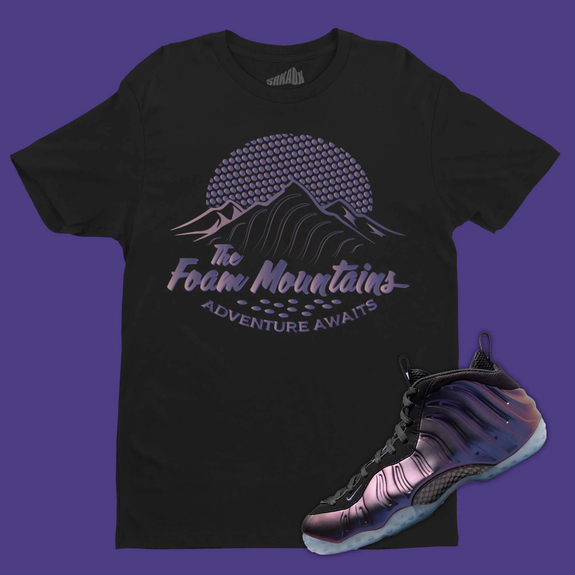 Foam Mountains T-Shirt Matching Foamposite One Eggplant