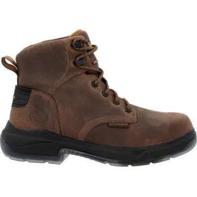 Georgia Men's Flxpoint Ultra 6" WP Comp Toe Work Boot -Brown- GB00552