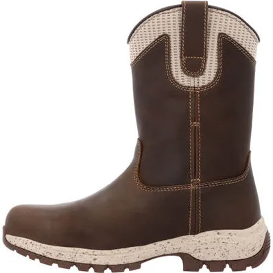 Georgia Women's Eagle Trail 10" WP Alloy Toe Work Boot -Brown- GB00557