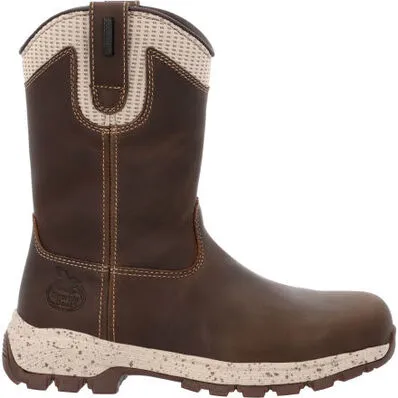 Georgia Women's Eagle Trail 10" WP Alloy Toe Work Boot -Brown- GB00557