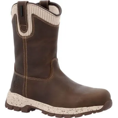 Georgia Women's Eagle Trail 10" WP Alloy Toe Work Boot -Brown- GB00557