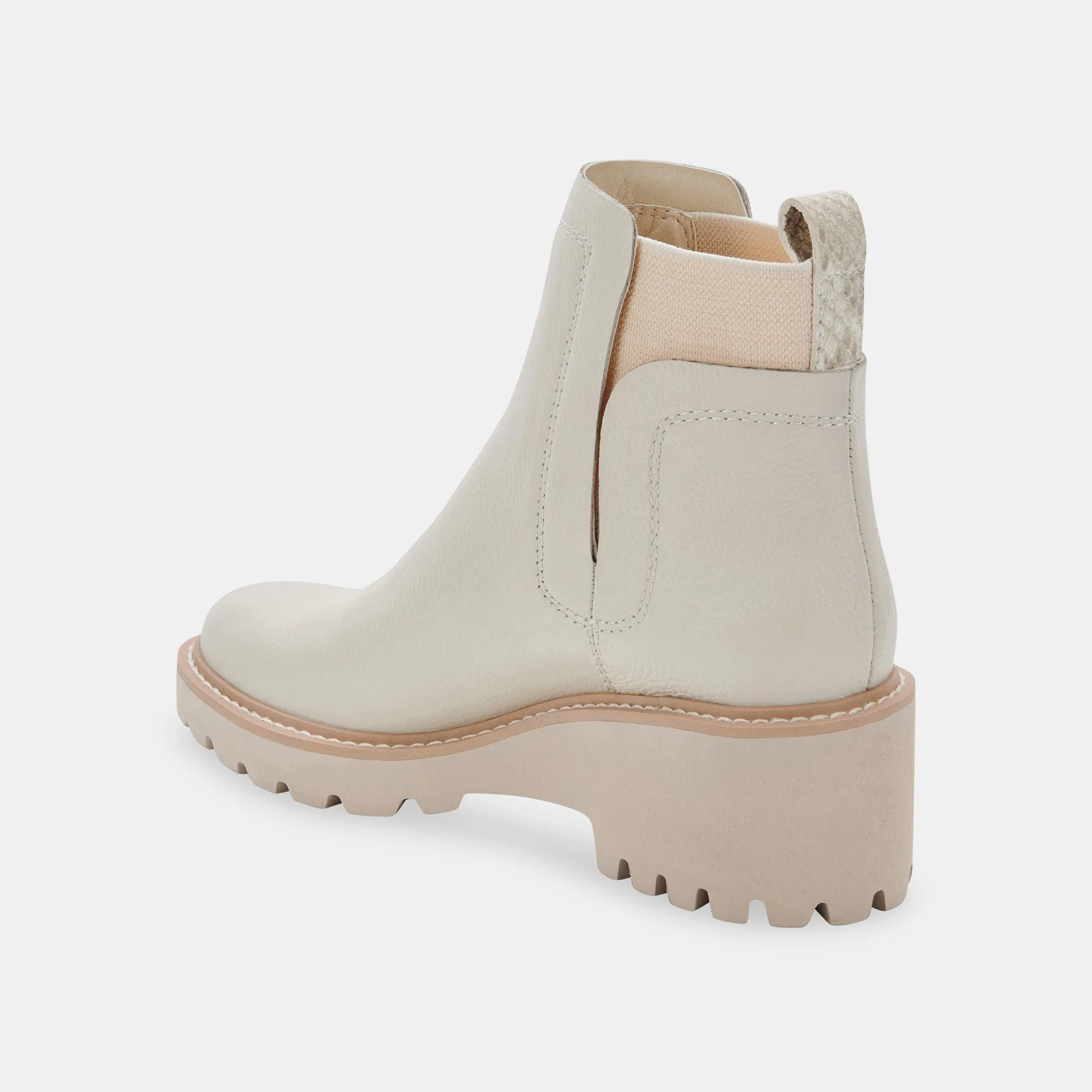 HUEY H2O WIDE BOOTIES OFF WHITE LEATHER