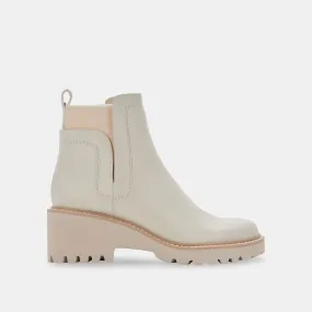 HUEY H2O WIDE BOOTIES OFF WHITE LEATHER