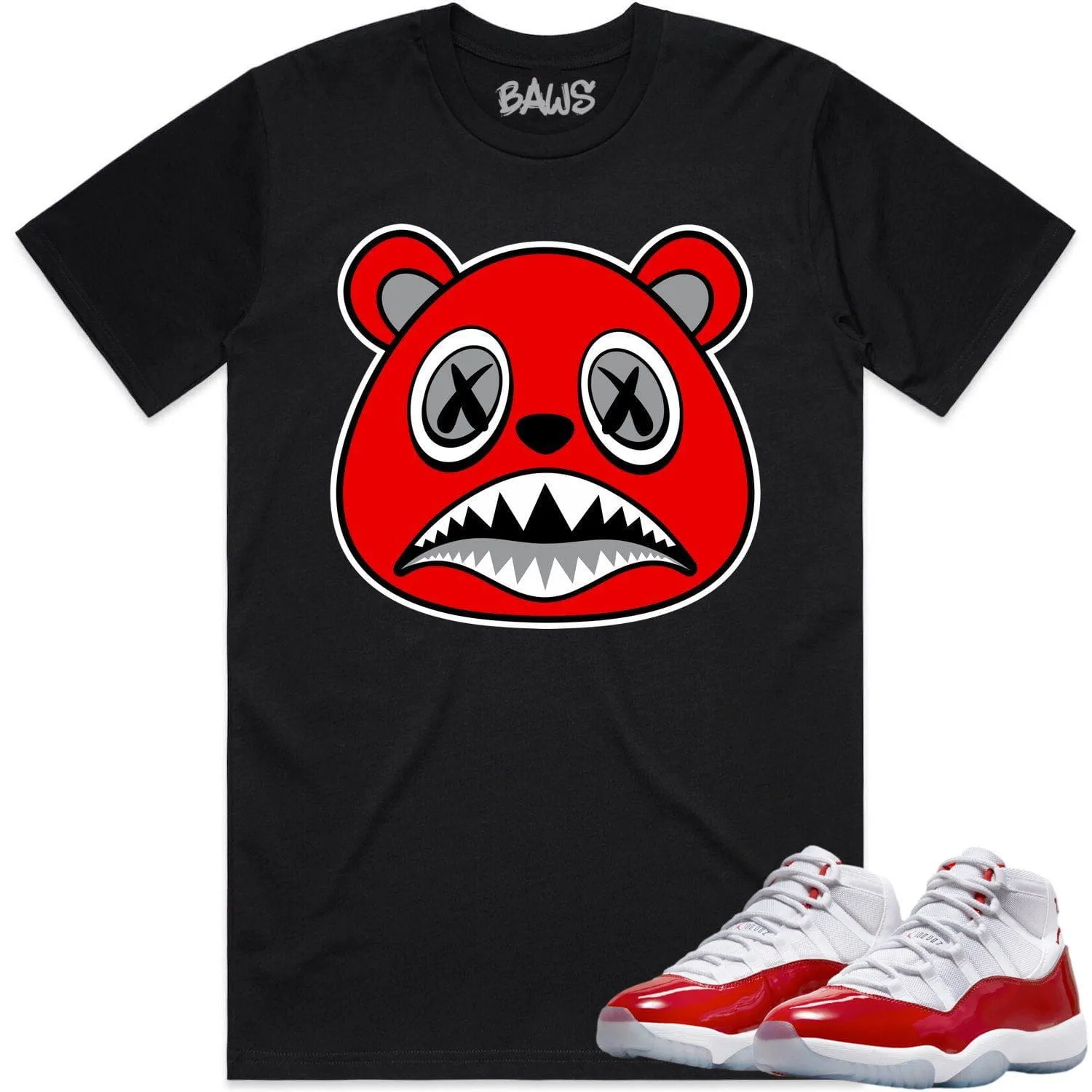 Jordan 11 Cherry 11s Shirt to Match - ANGRY BAWS BEAR