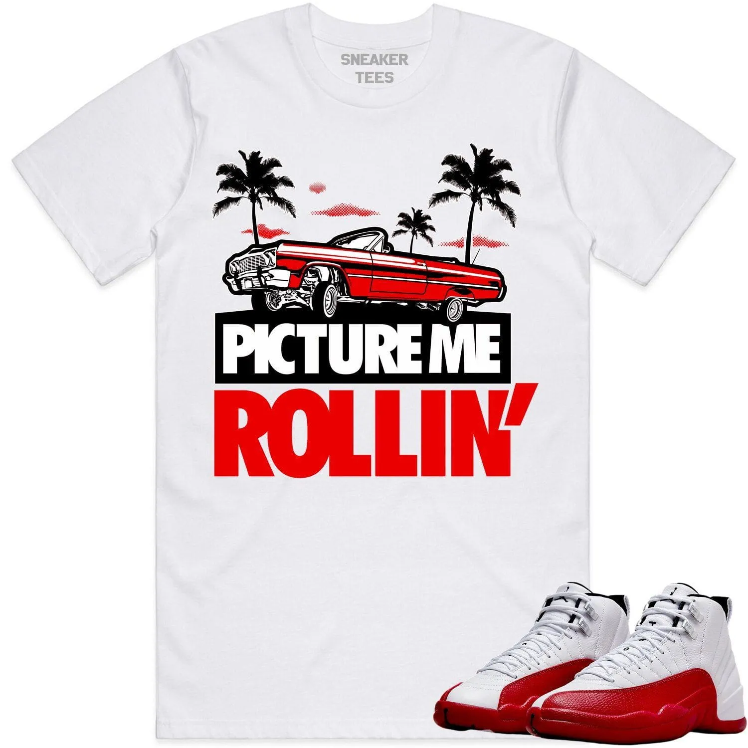 Jordan 12 Cherry 12s Shirt to Match - RED PMR