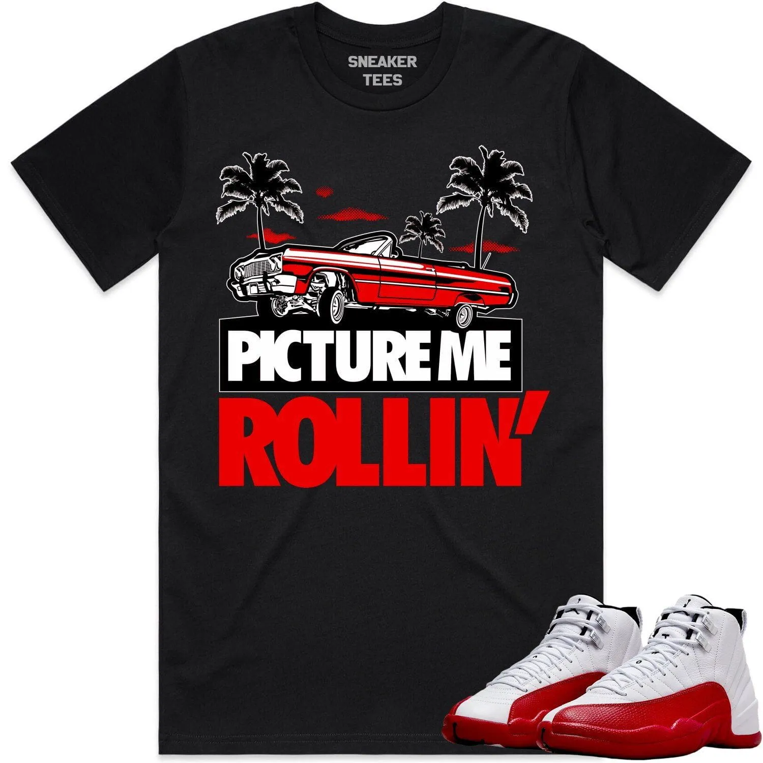 Jordan 12 Cherry 12s Shirt to Match - RED PMR