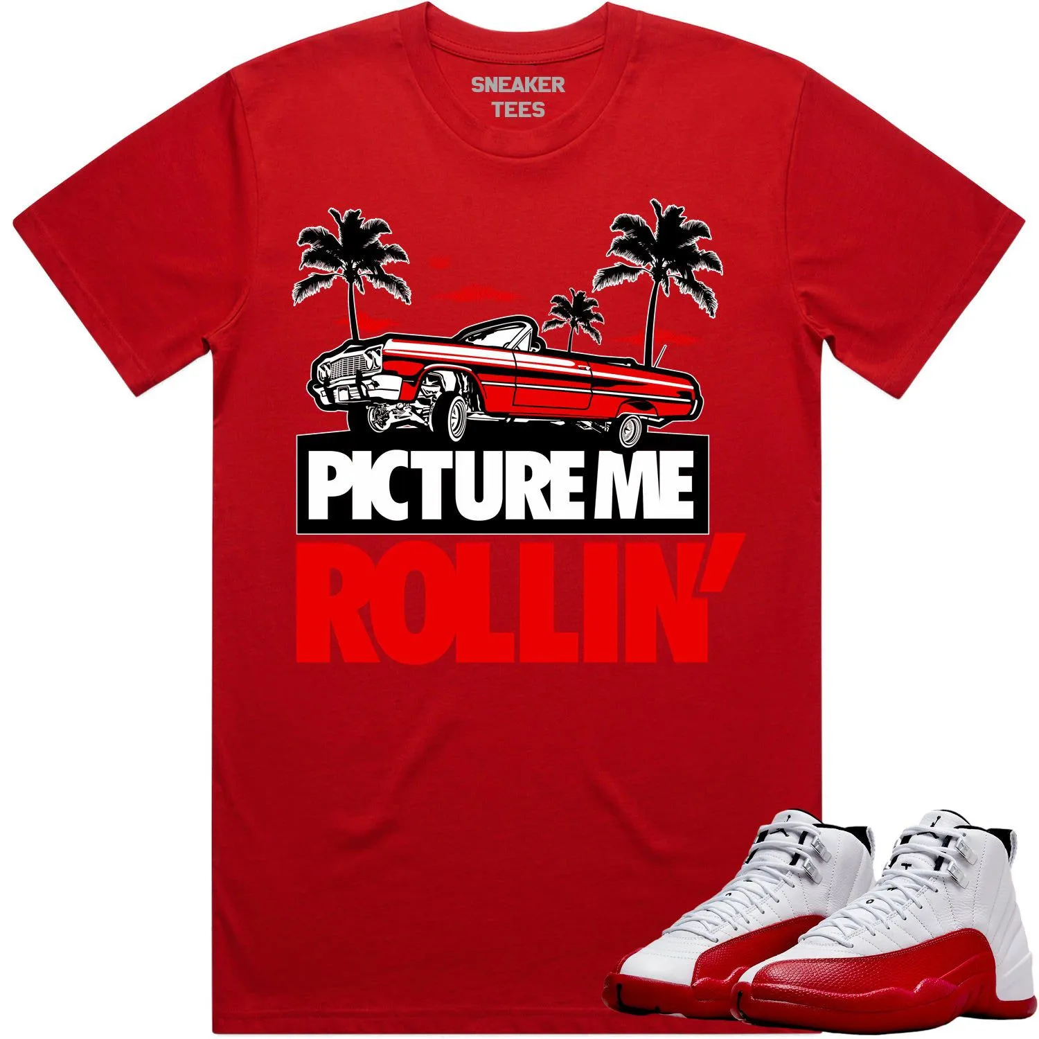 Jordan 12 Cherry 12s Shirt to Match - RED PMR