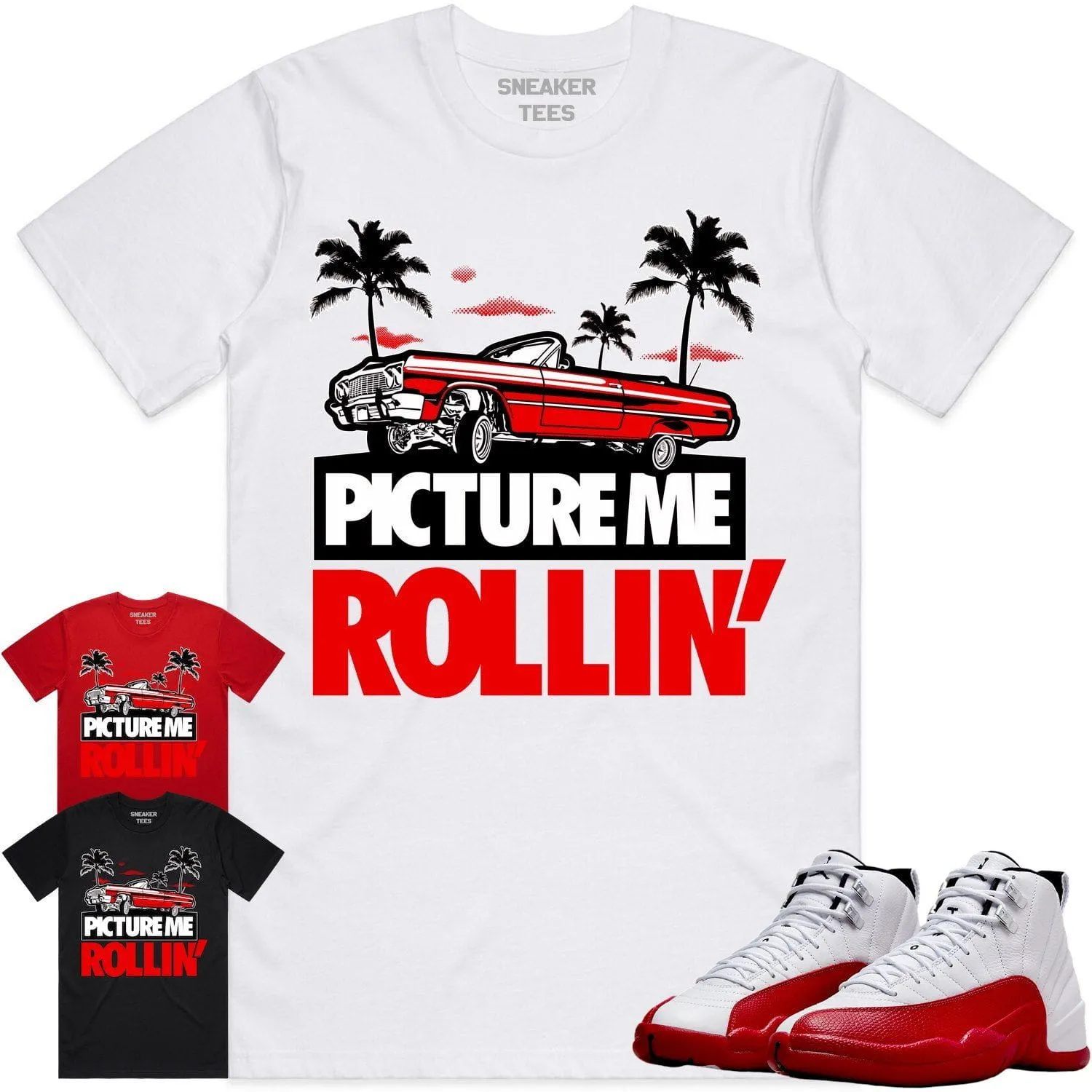 Jordan 12 Cherry 12s Shirt to Match - RED PMR