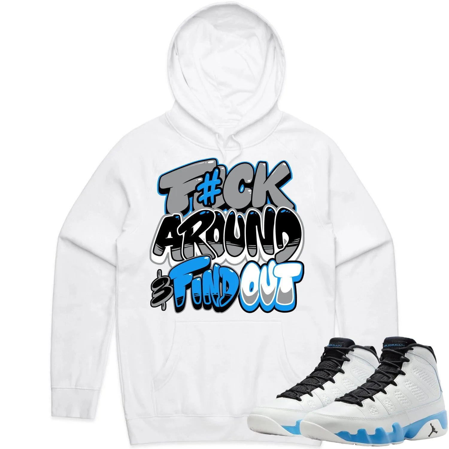 Jordan 9 Powder Blue 9s Hoodie to Match - POWDER BLUE F#CK