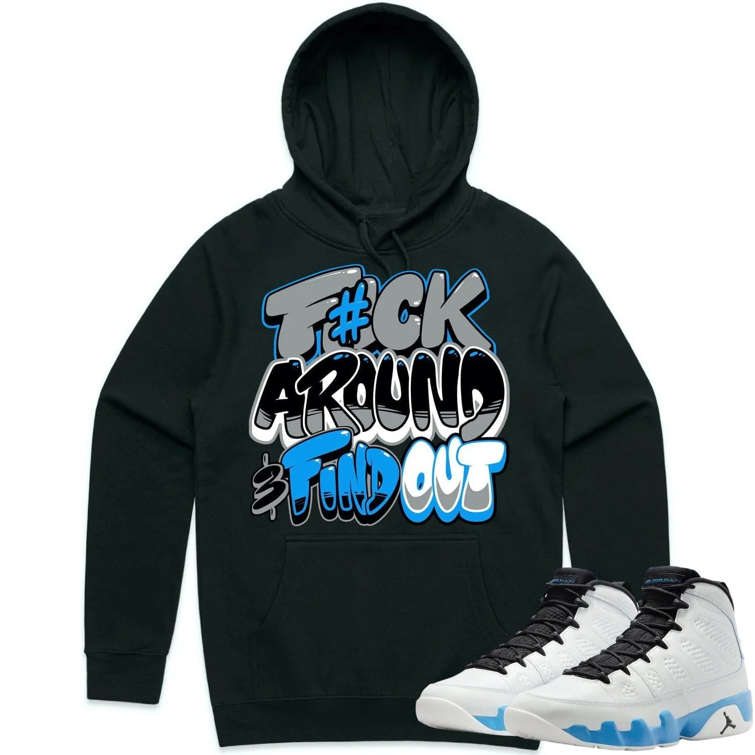 Jordan 9 Powder Blue 9s Hoodie to Match - POWDER BLUE F#CK