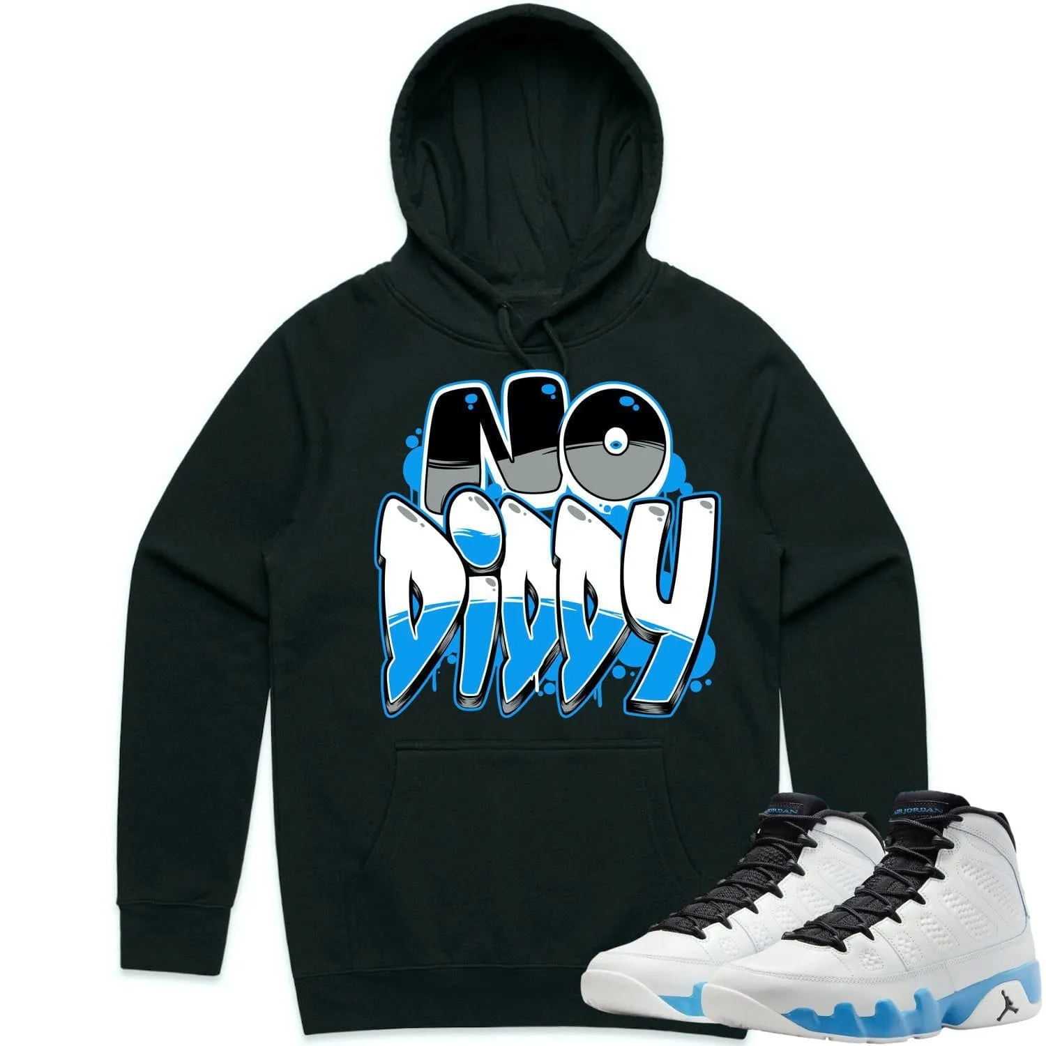 Jordan 9 Powder Blue 9s Hoodie to Match - POWDER BLUE NODIDDY