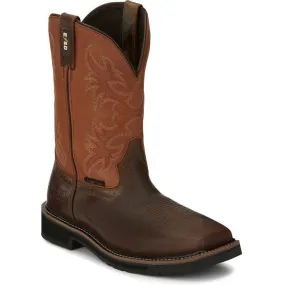 Justin Men's Actuator 11 CT Western Work Boot -Brown- SE4300