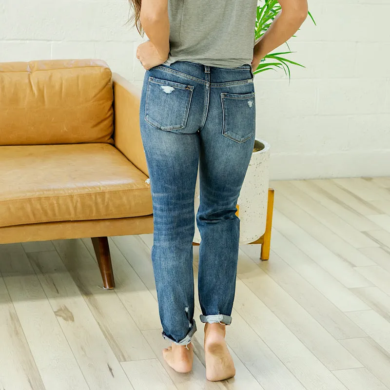 KanCan Flaunt It Distressed Patched Boyfriend Jeans FINAL SALE