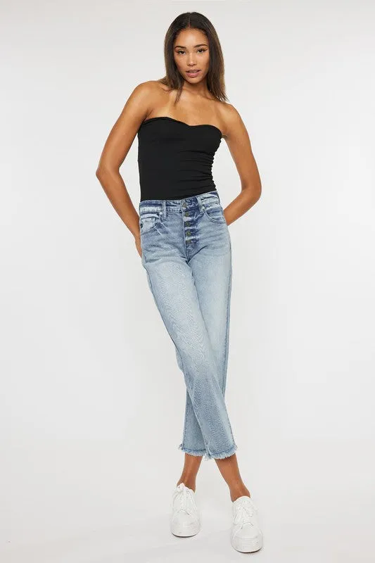 KanCan HIGH RISE STRAIGHT FIT JEANS