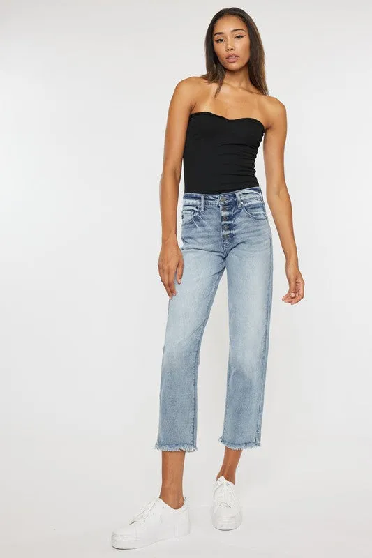 KanCan HIGH RISE STRAIGHT FIT JEANS