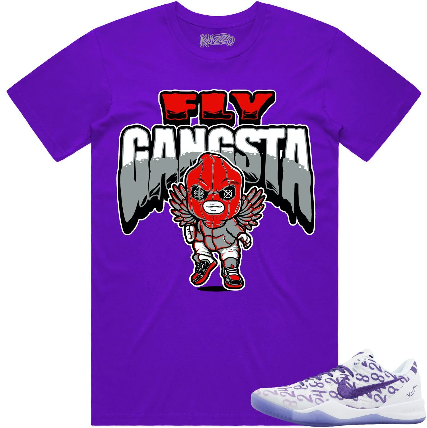 Kobe 8 Court Purple 8s Shirt to Match - RED FLY GANGSTA