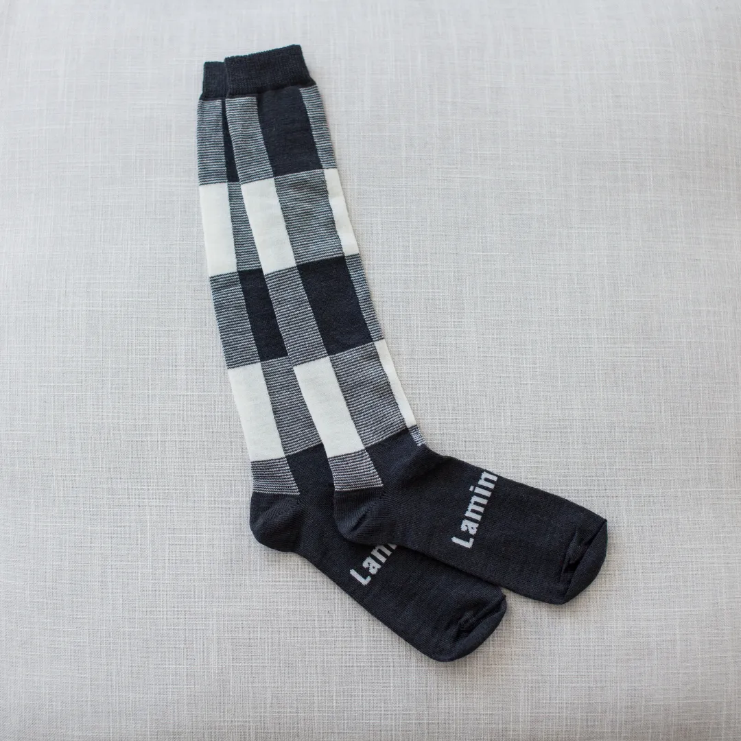 High-Quality Ash Lamington Merino Wool Knee-High Socks