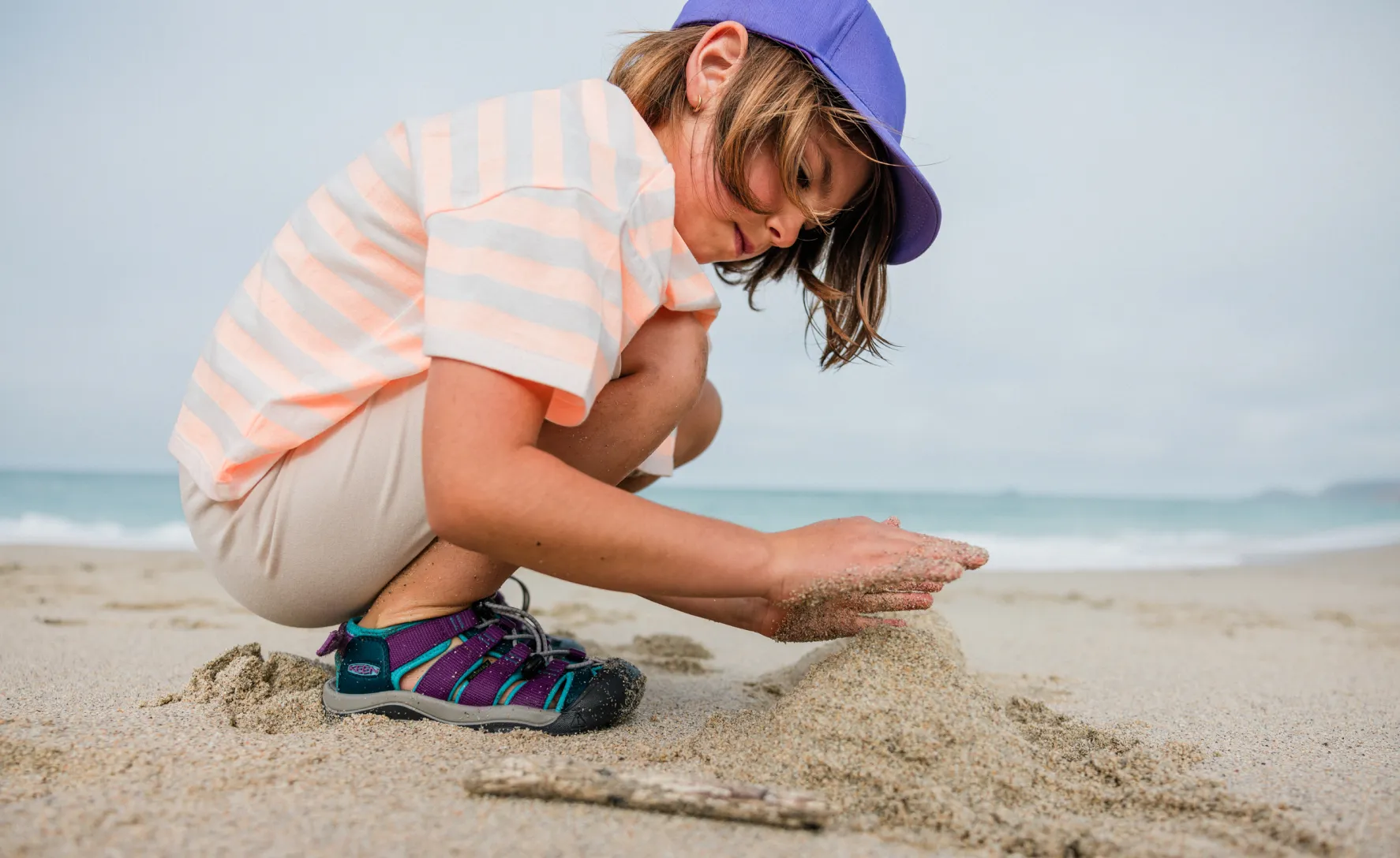 Little Kids' Newport Boundless Sandal  |  Blue Atoll/Daiquiri Green