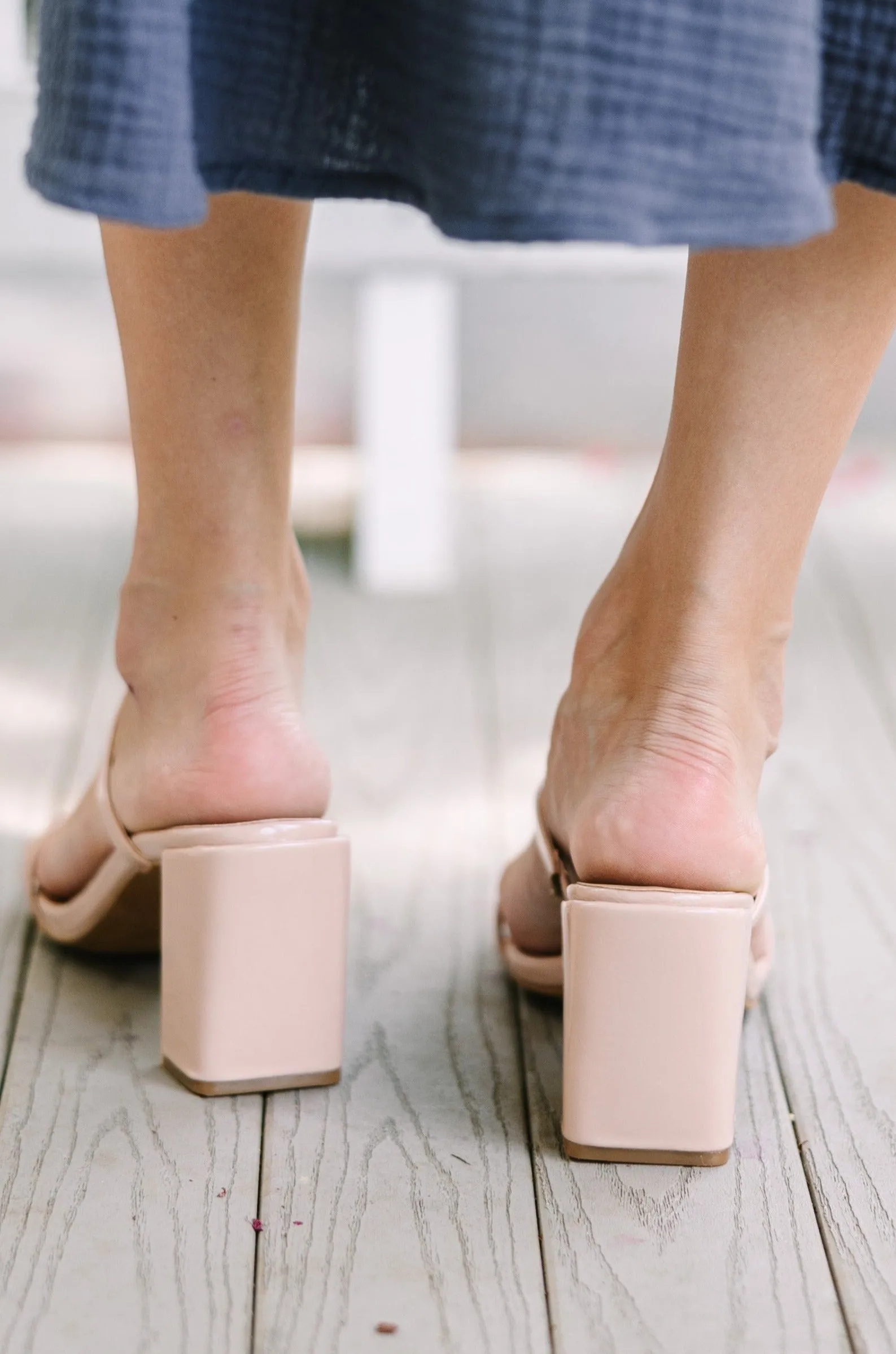 Looking Ahead Nude Strappy Heels