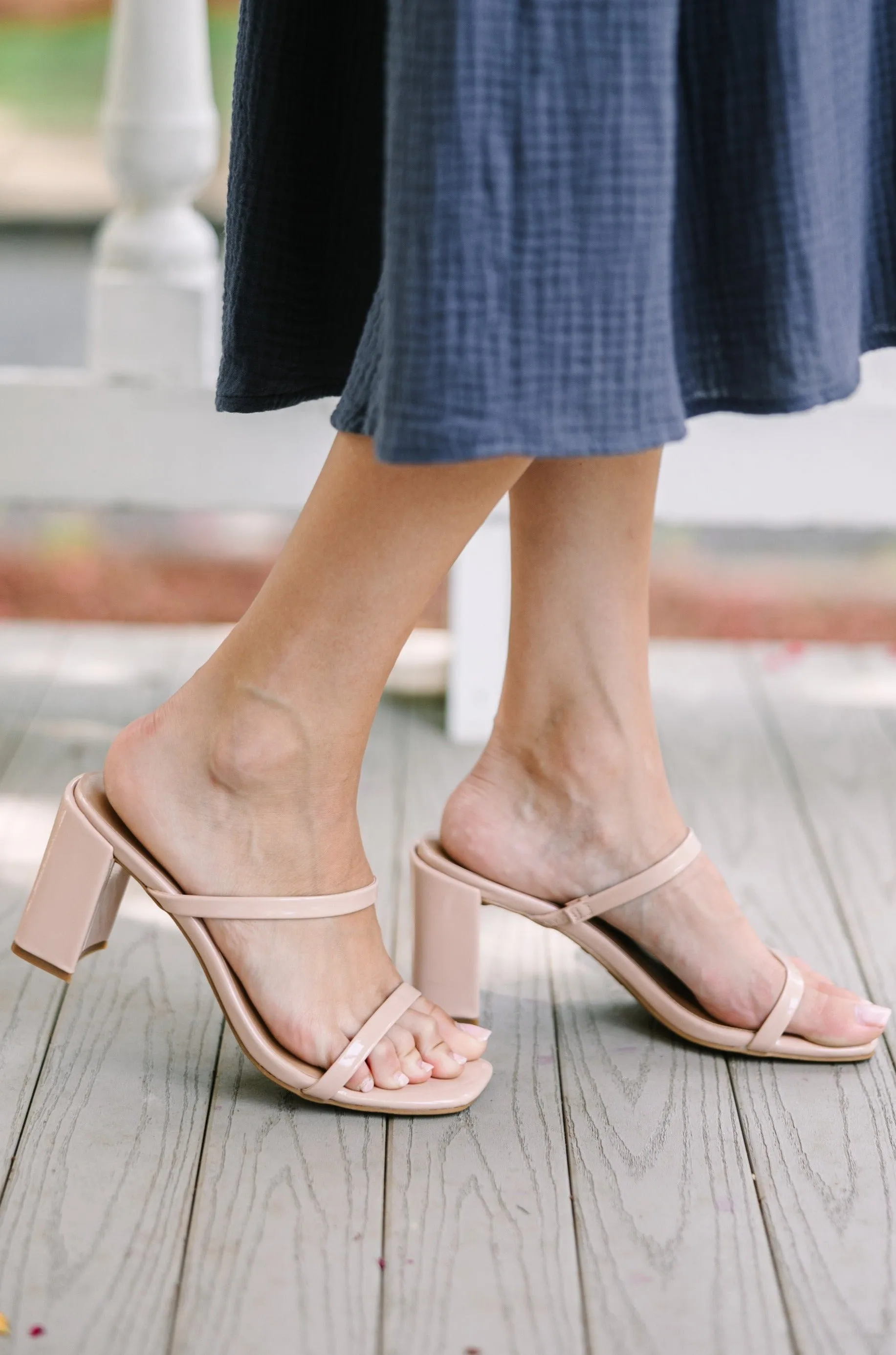 Looking Ahead Nude Strappy Heels