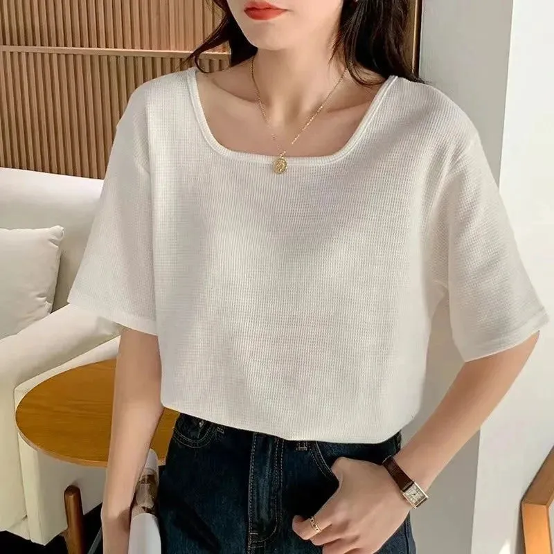 Loose Short Sleeved Blouse