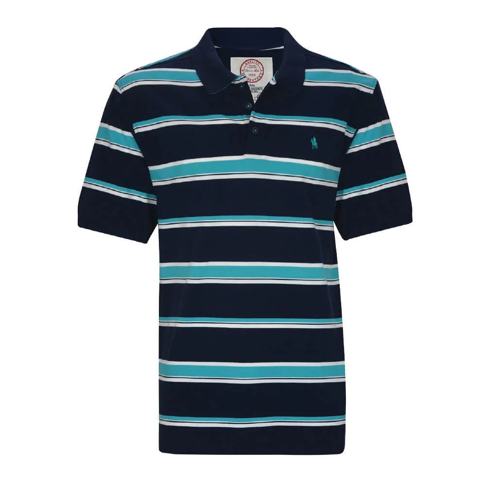 Men's Thomas Cook Leo Stripe Polo Blue