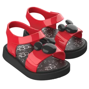 Mini Melissa Jump   Disney 100 Sandal BB - Black / Red