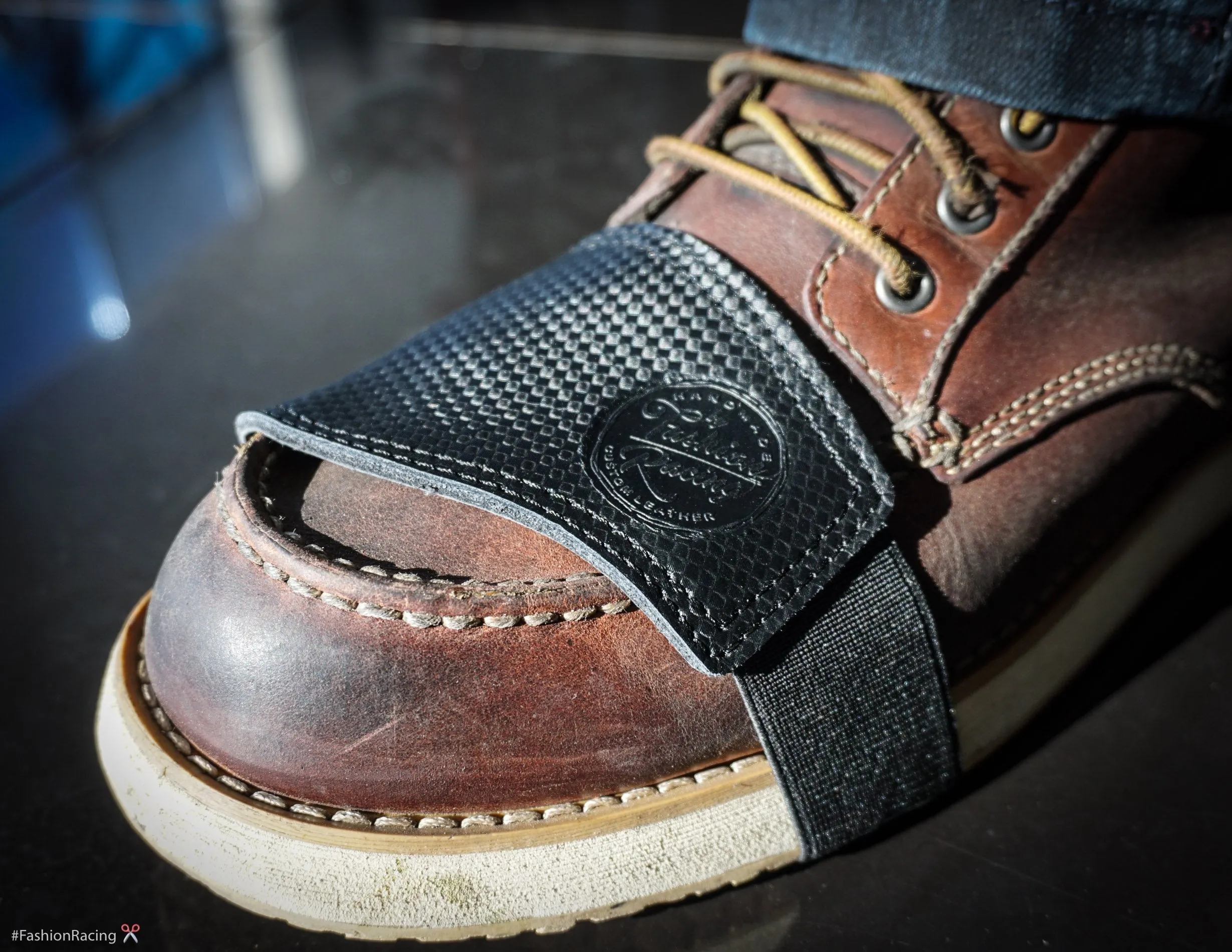 Motorcycle Shifter Shoe Protector  | Carbon Leather | Handcrafted