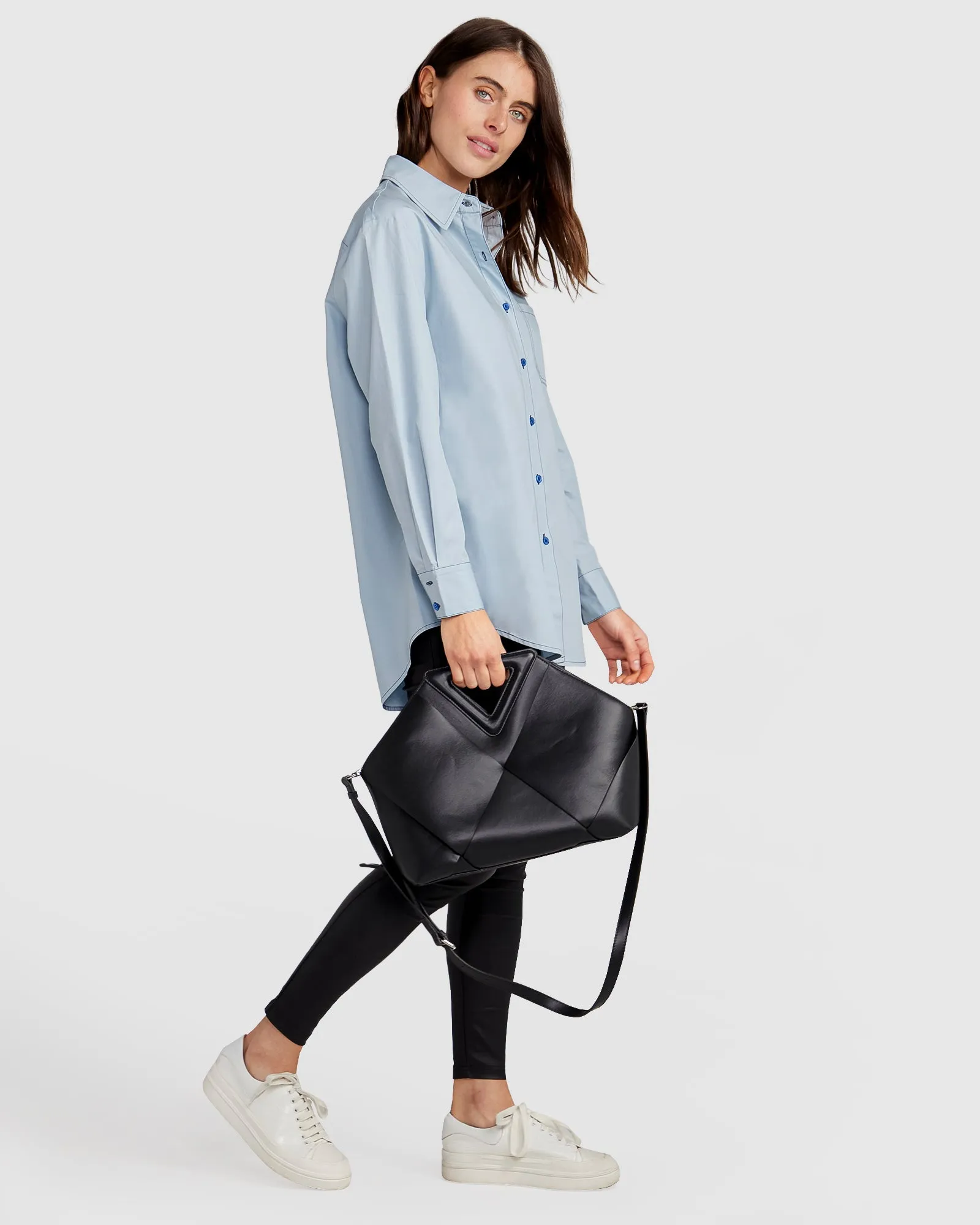 My Girl Oversized Shirt - Duck Egg Blue