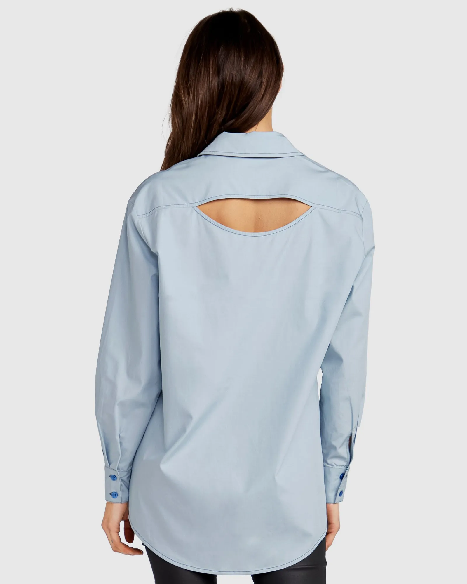 My Girl Oversized Shirt - Duck Egg Blue