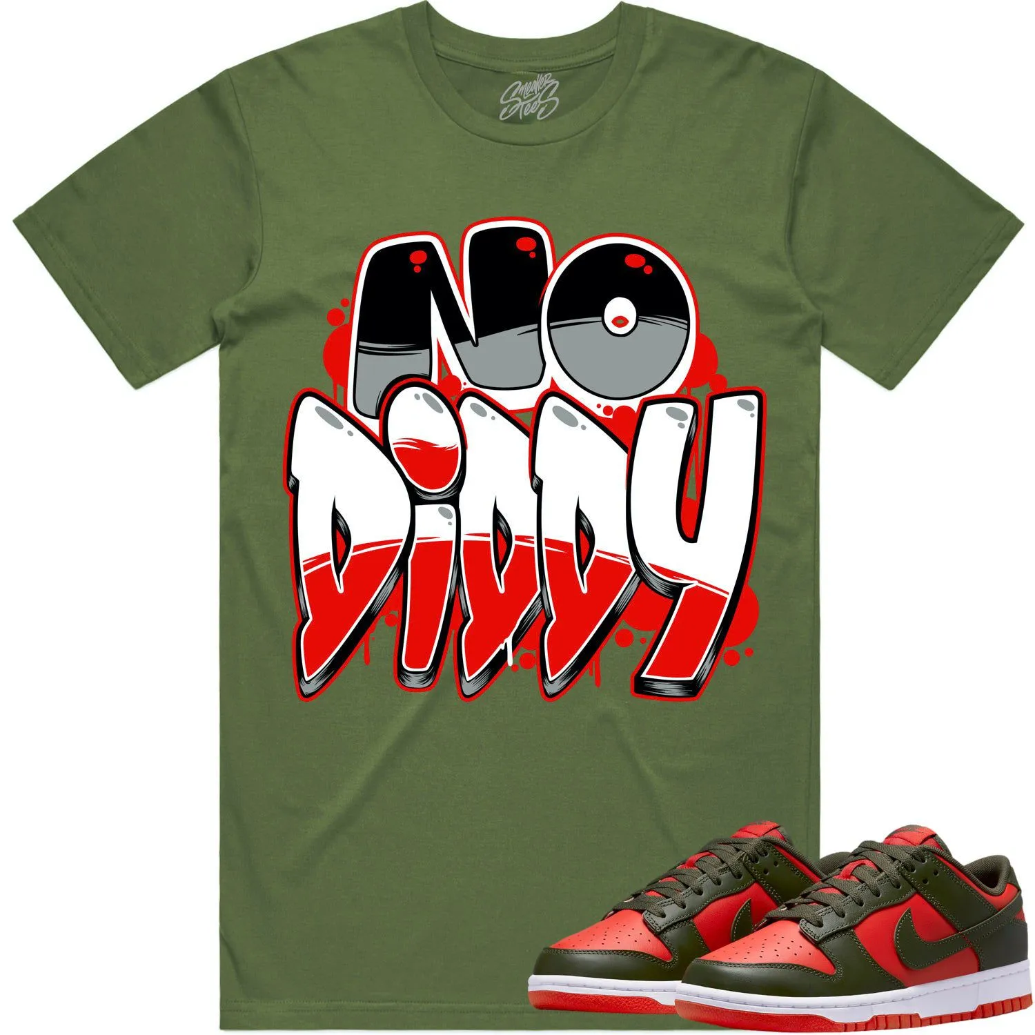 Mystic Red Dunks Shirt to Match - RED NODIDDY