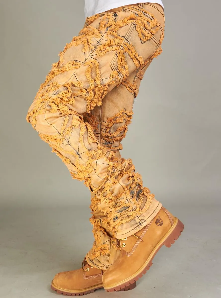 NME Orange Stacked Jeans