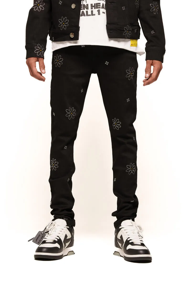 PHEELINGS SHINING SOUL SKINNY DENIM (JET BLACK)